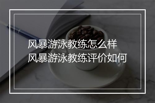 风暴游泳教练怎么样　风暴游泳教练评价如何