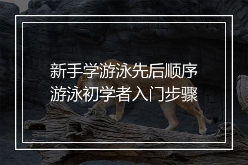 新手学游泳先后顺序　游泳初学者入门步骤